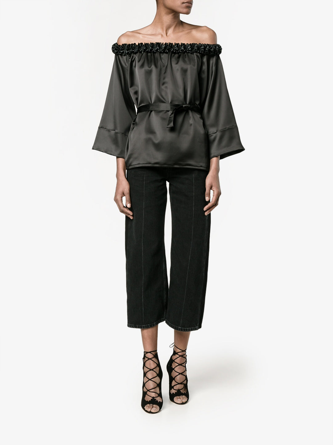 Jour/Né Ruffle Off Shoulder Blouse Veronique Luxury Collections