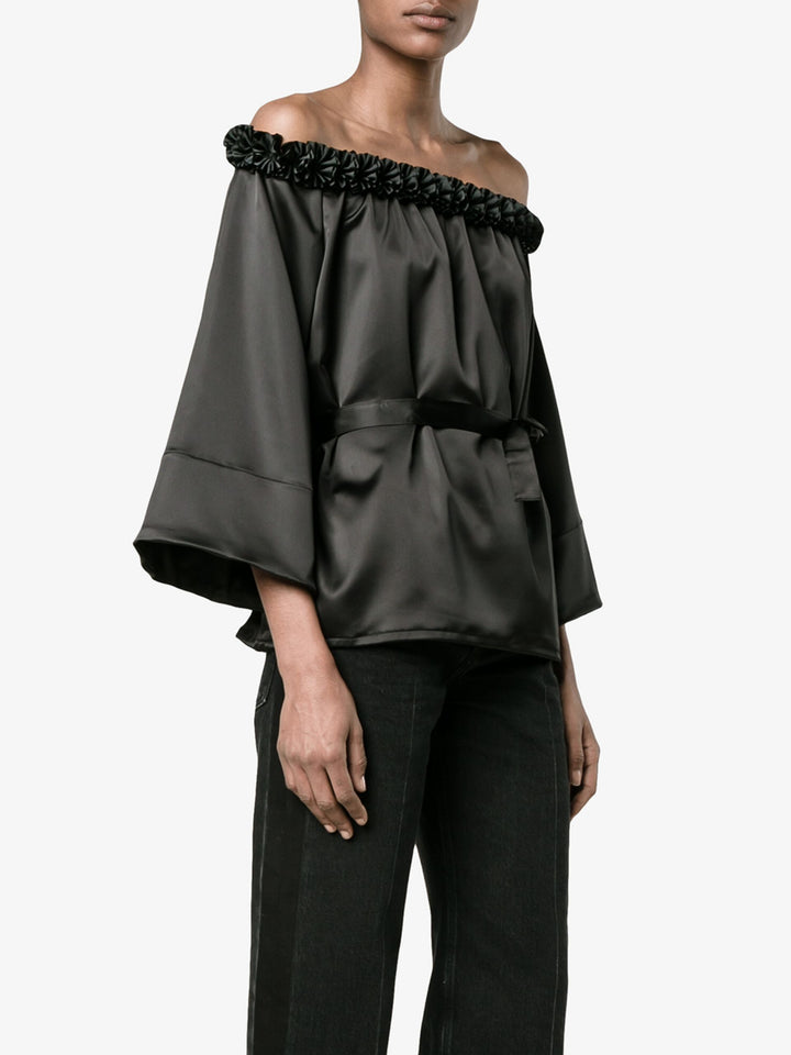 Jour/Né Ruffle Off Shoulder Blouse Veronique Luxury Collections