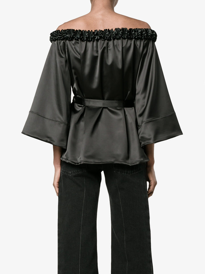 Jour/Né Ruffle Off Shoulder Blouse Veronique Luxury Collections