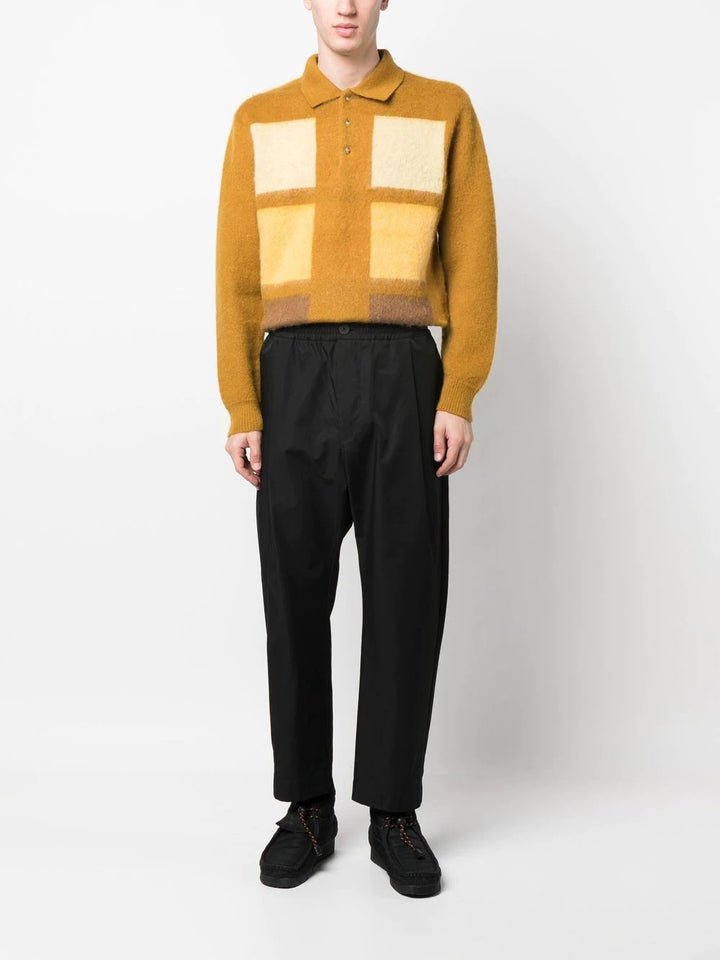 BEAMS PLUS check-pattern polo-collar jumper Veronique Luxury Collections