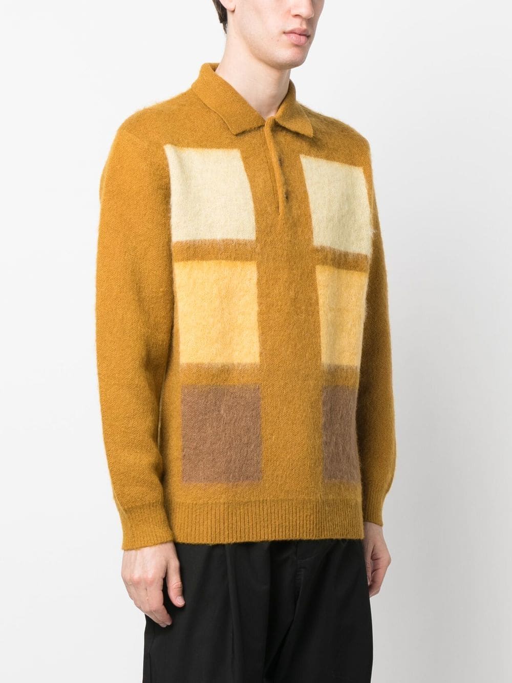 BEAMS PLUS check-pattern polo-collar jumper Veronique Luxury Collections