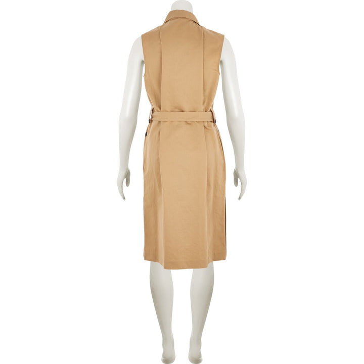 MARNI  Brown Abstract Midi Dress Veronique Luxury Collections