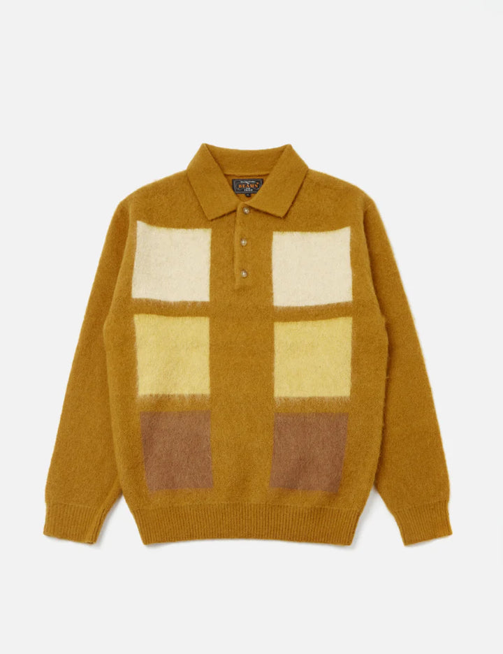 BEAMS PLUS check-pattern polo-collar jumper Veronique Luxury Collections