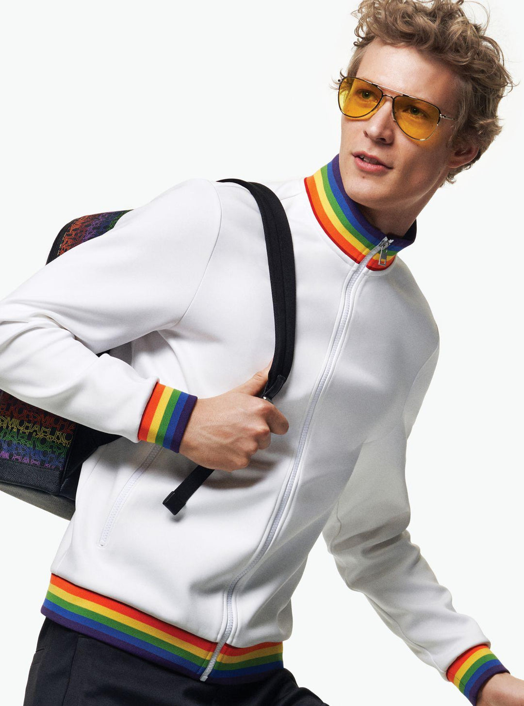 Michael Kors  White Rainbow Trim  Jacket Veronique Luxury Collections