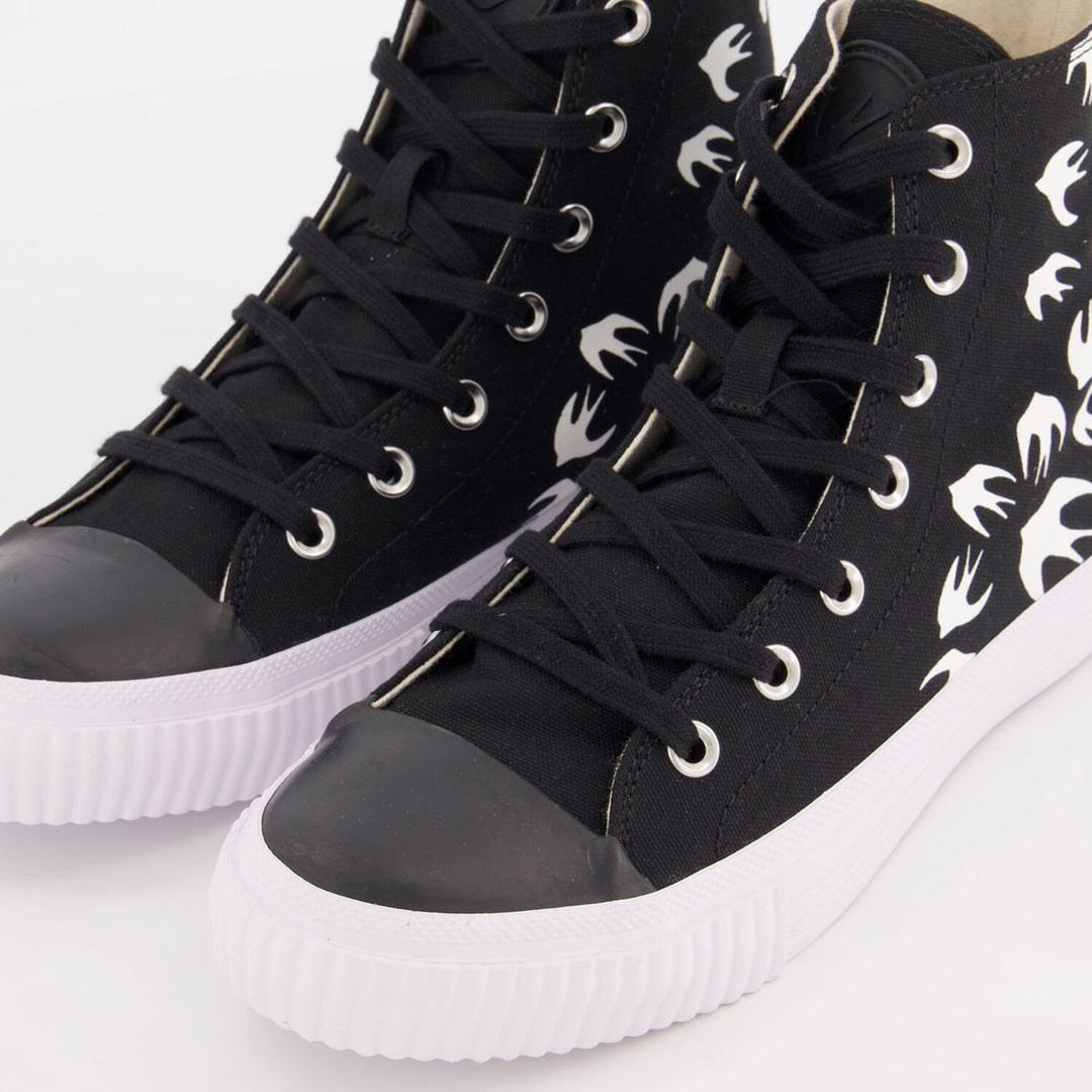 MCQ  Black Printed High Top Trainers Veronique Luxury Collections