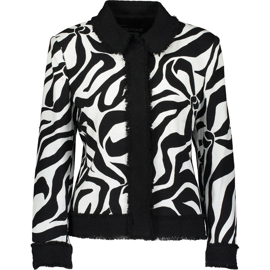MOSCHINO  White & Black Animal Pattern Jacket
