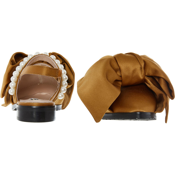 MOTHER OF PEARL  Caramel Knot Pearl Effect Strap Sandals
