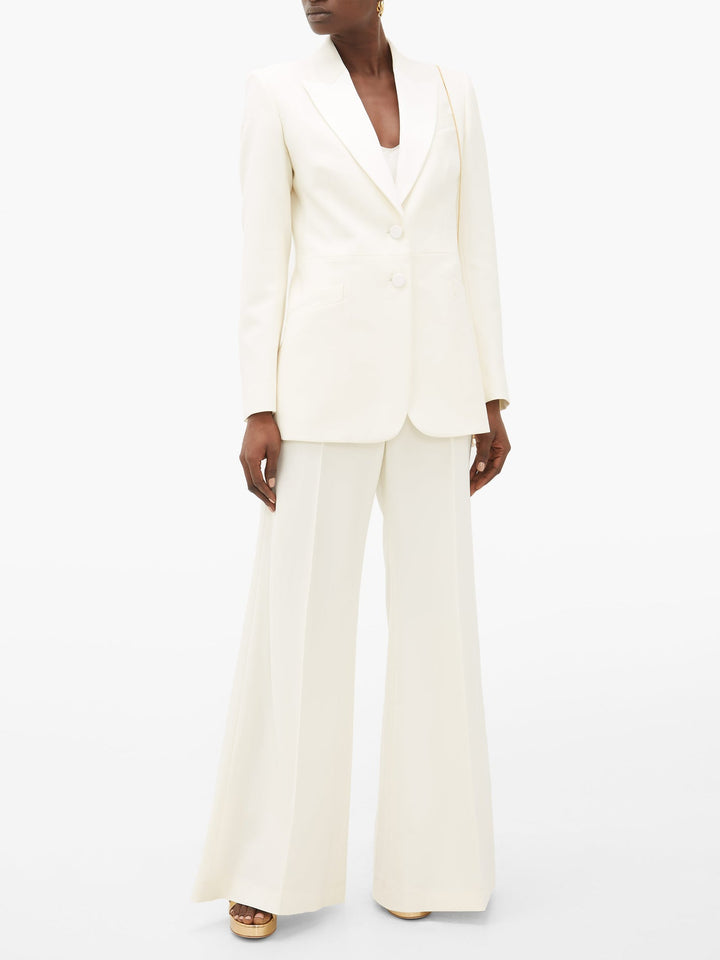 Racil Single-Breasted Wool Jacket White Veronique Luxury Collections