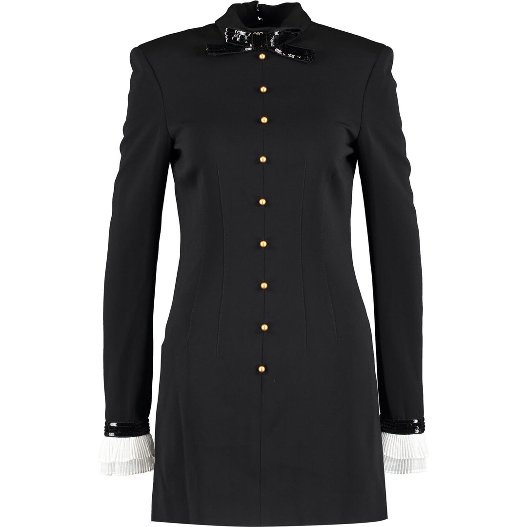 PHILOSOPHY DI LORENZO SERAFINI  Black Studded Mini Dress