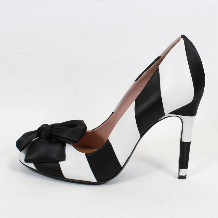 Moschino Boutique Black Striped Heels
