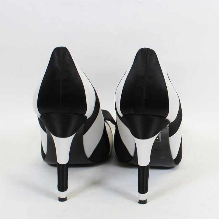 Moschino Boutique Black Striped Heels