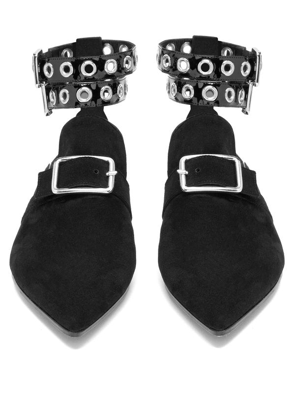 Robert Clergerie X Self-portrait Lolli Suede Flats