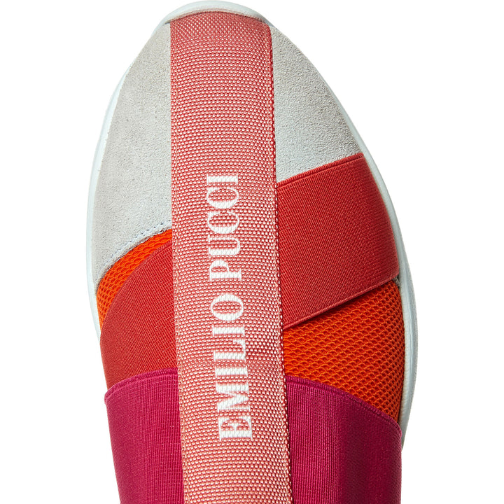EMILIO PUCCI  Multicolured Suede Panel Trainers Veronique Luxury Collections