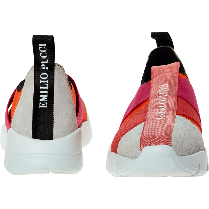 EMILIO PUCCI  Multicolured Suede Panel Trainers Veronique Luxury Collections