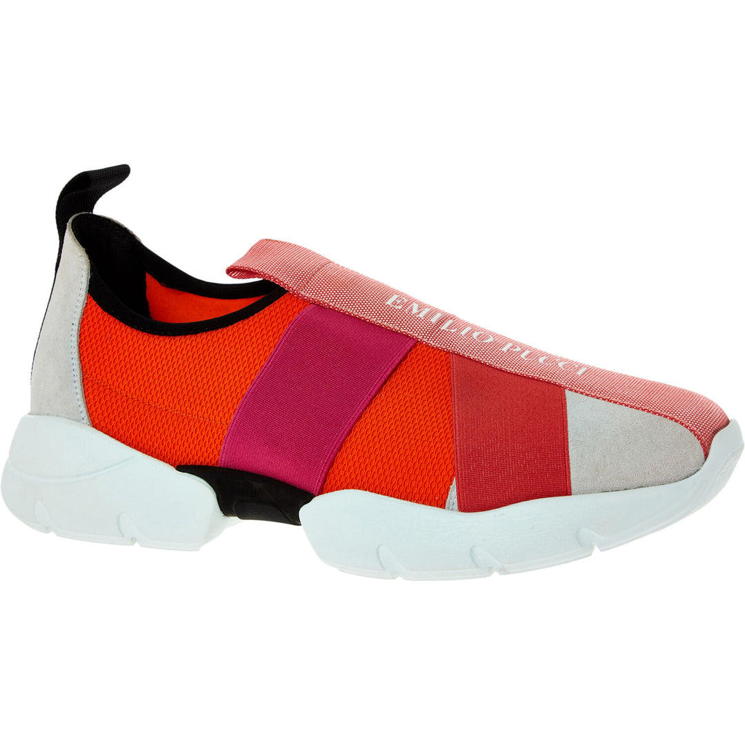 EMILIO PUCCI  Multicolured Suede Panel Trainers Veronique Luxury Collections