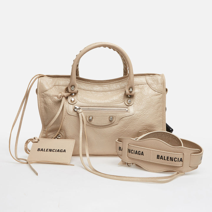 BALENCIAGA  Cream Grab Bag Veronique Luxury Collections