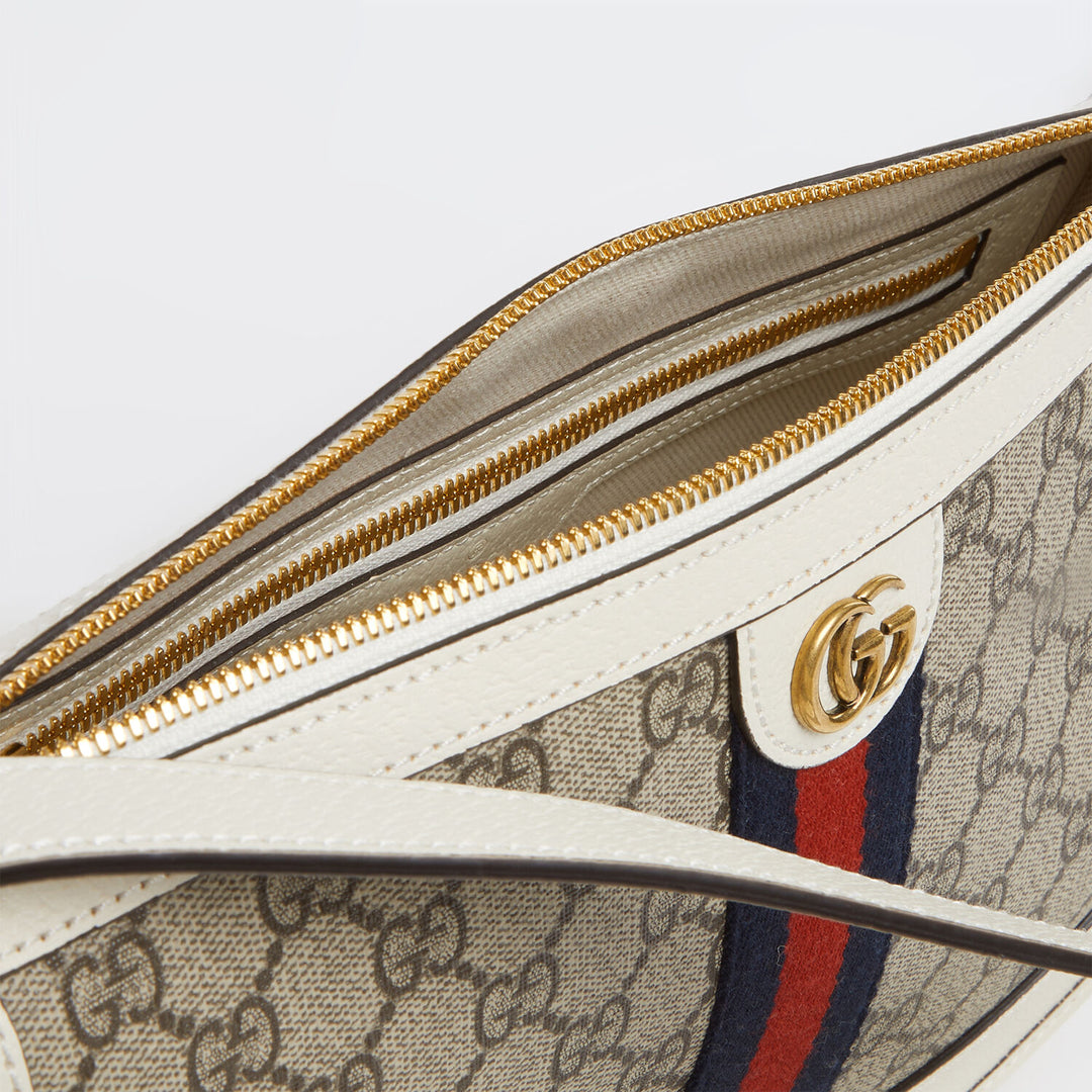 GUCCI  Brown Monogram Shoulder Bag Veronique Luxury Collections