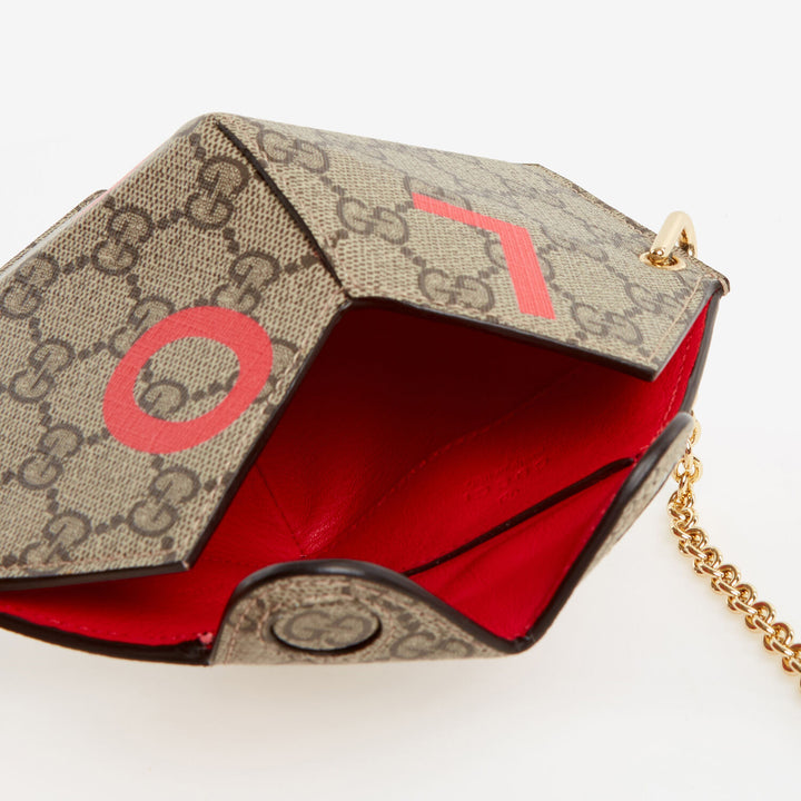 GUCCI  Brown Monogram Heart Bag Veronique Luxury Collections