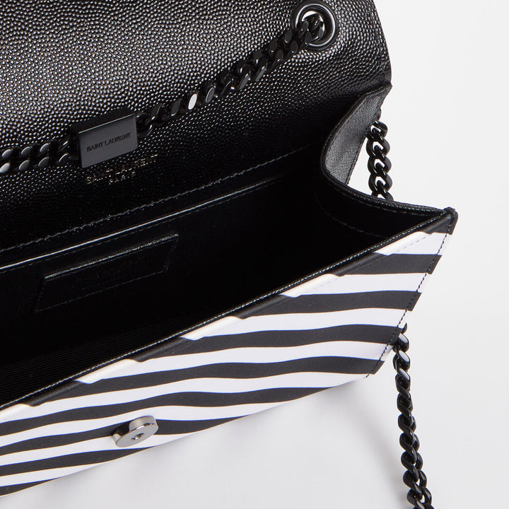 SAINT LAURENT  Black & White Stripe Kate Shoulder Bag Veronique Luxury Collections