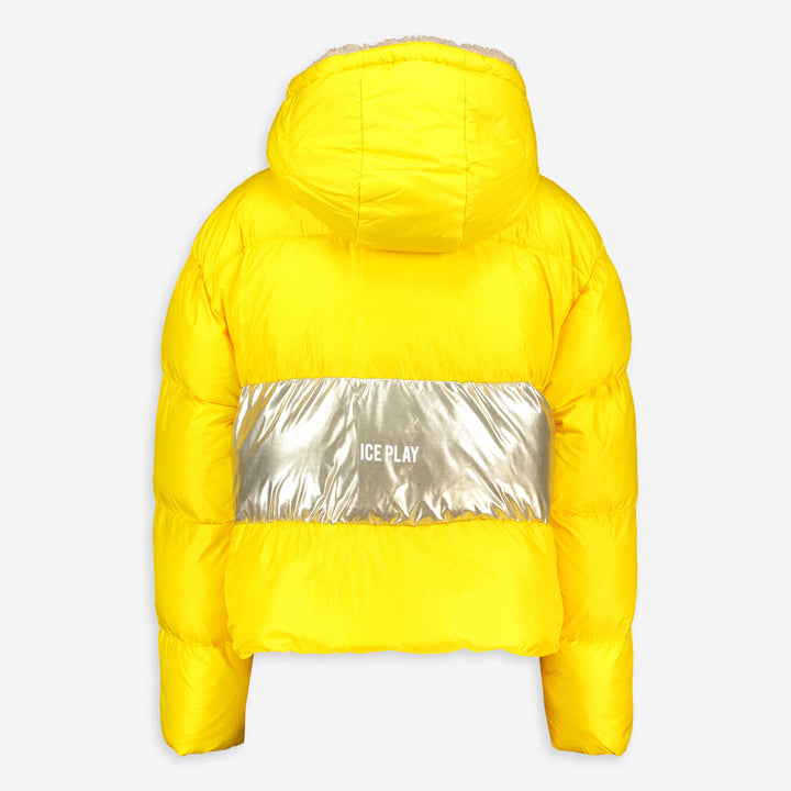 ICE PLAY  Yellow & Silver Padded Coat Veronique Luxury Collections