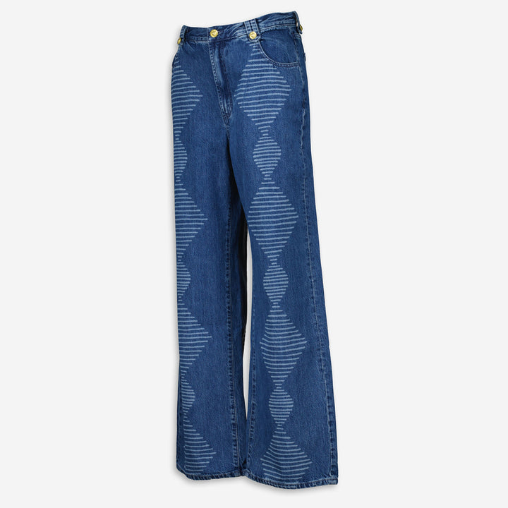 HAYLEY MENZIES  Blue Diamond Wide Leg Jeans Veronique Luxury Collections