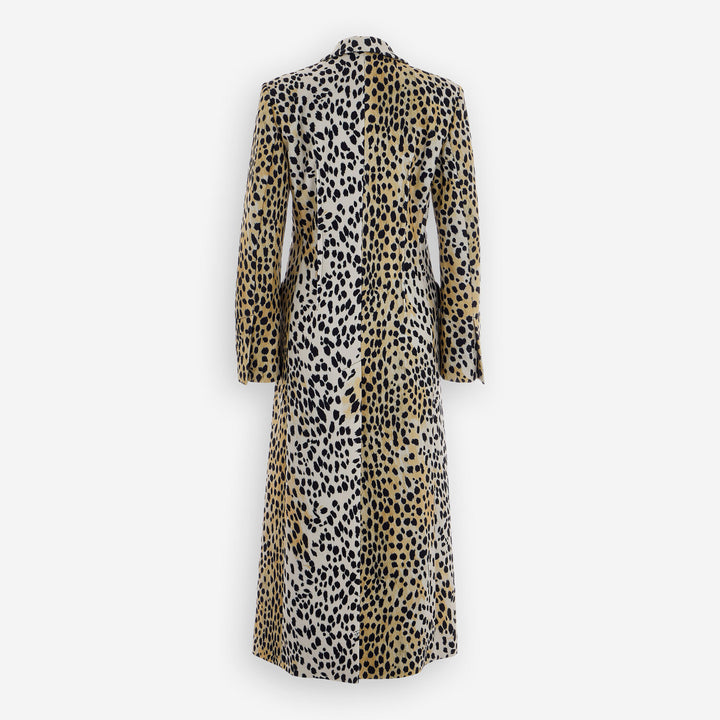 Just Cavalli  Leopard Print Long Coat Veronique Luxury Collections