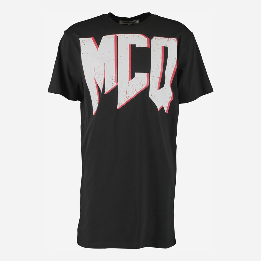 MCQ  Black Branded T Shirt Dress Veronique Luxury Collections