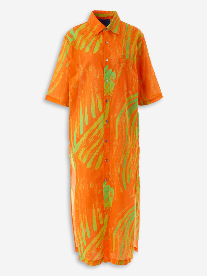 SIMON MILLER  Orange Leaf Dress Veronique Luxury Collections