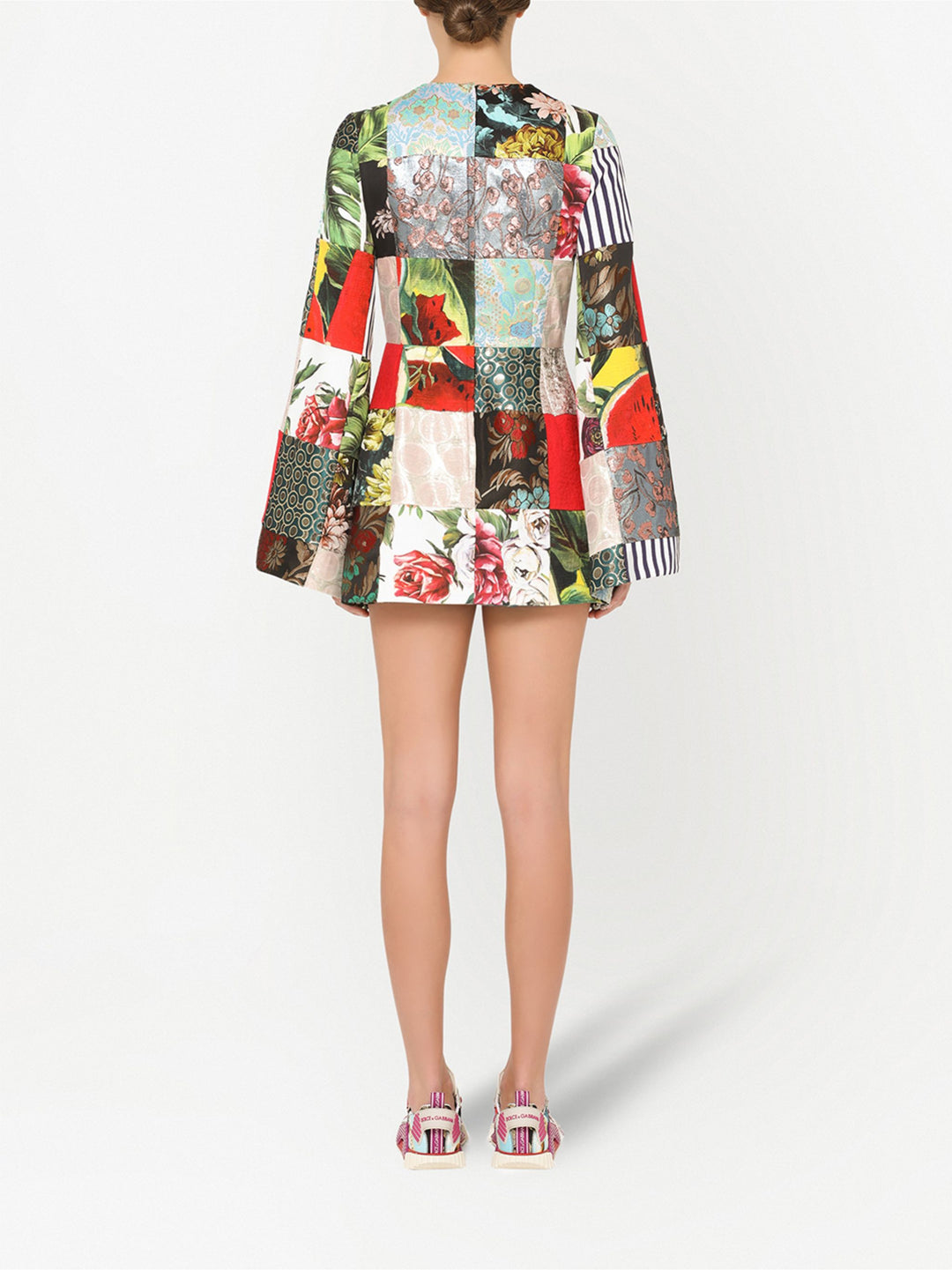 DOLCE & GABBANA  Multicolour Patchwork Dress Veronique Luxury Collections