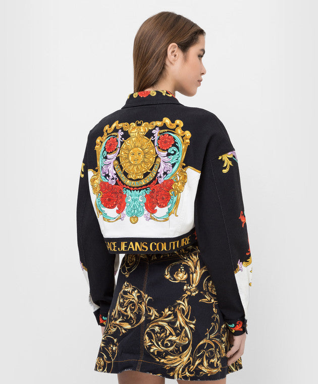 VERSACE JEANS COUTURE
Sun Flower Garland Print Denim Jacket In White Veronique Luxury Collections