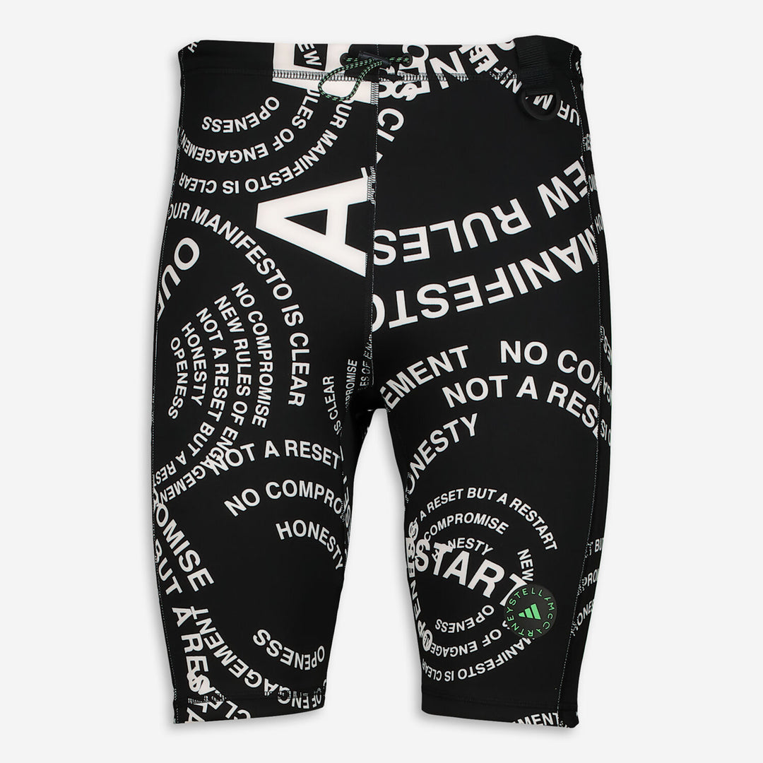 ADIDAS X STELLA MCCARTNEY  Black Patterned Shorts Veronique Luxury Collections