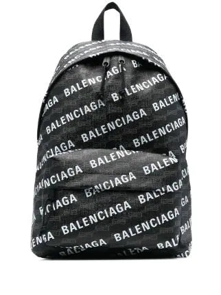 Balenciaga signature logo-print backpack Veronique Luxury Collections