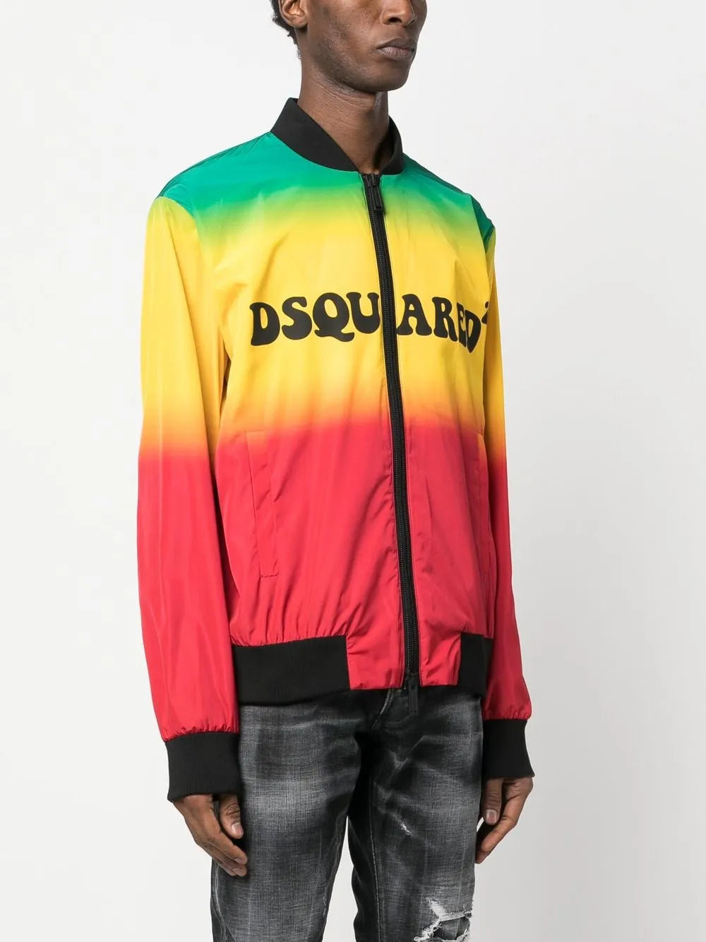 DSQUARED2 logo-print zip-up jacket Veronique Luxury Collections