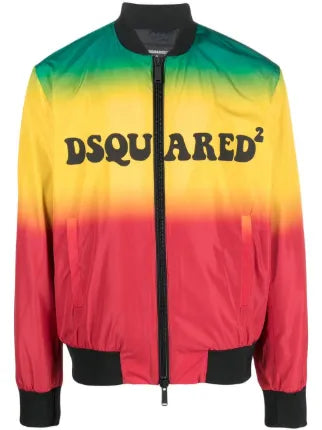 DSQUARED2 logo-print zip-up jacket Veronique Luxury Collections