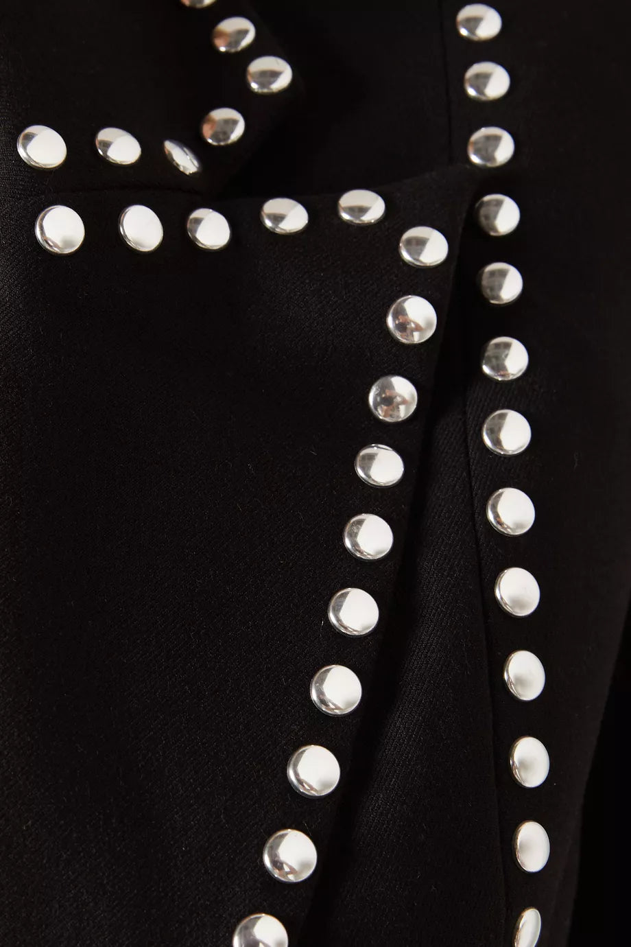 De La Vali  Black Studded Trim Jacket Veronique Luxury Collections