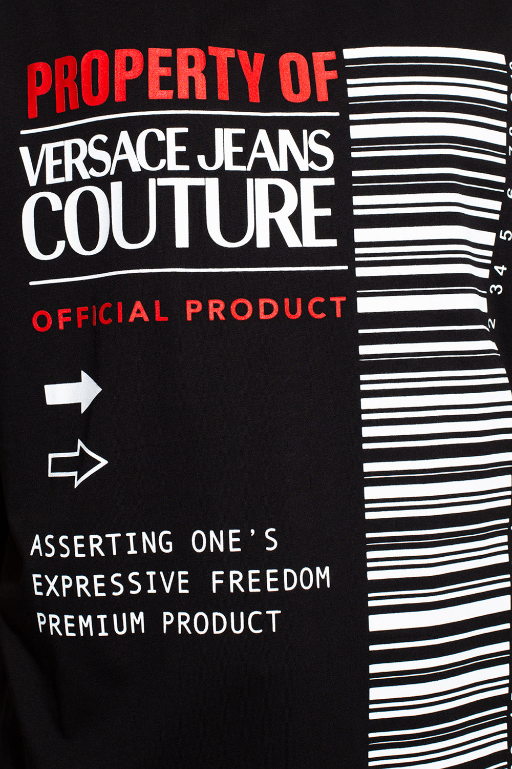 VERSACE JEANS COUTURE VERSACE JEANS COUTURE BLACK PRINTED T-SHIRT Veronique Luxury Collections