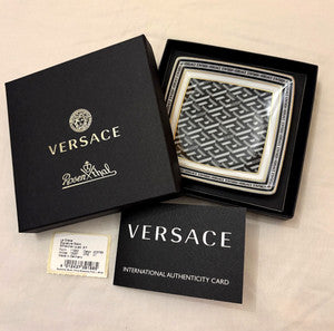 Versace  Black & White Ornamental Dish Veronique Luxury Collections
