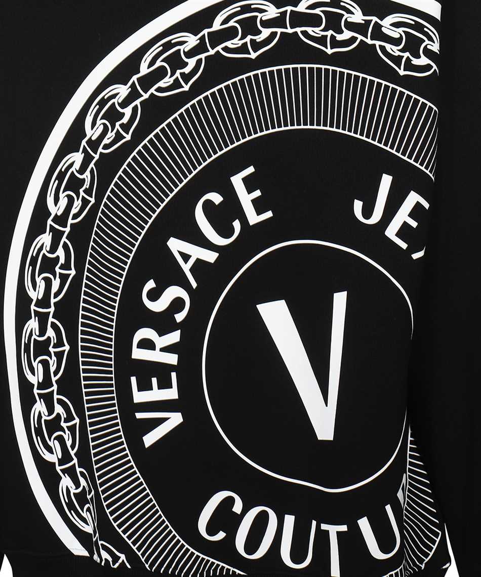 VERSACE JEANS COUTURE COTTON V-EMBLEM PRINT BLACK SWEATSHIRT Veronique Luxury Collections