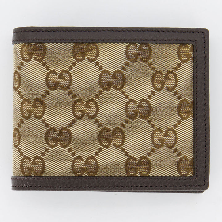 GUCCI  Brown Patterned Bi Fold Wallet Veronique Luxury Collections