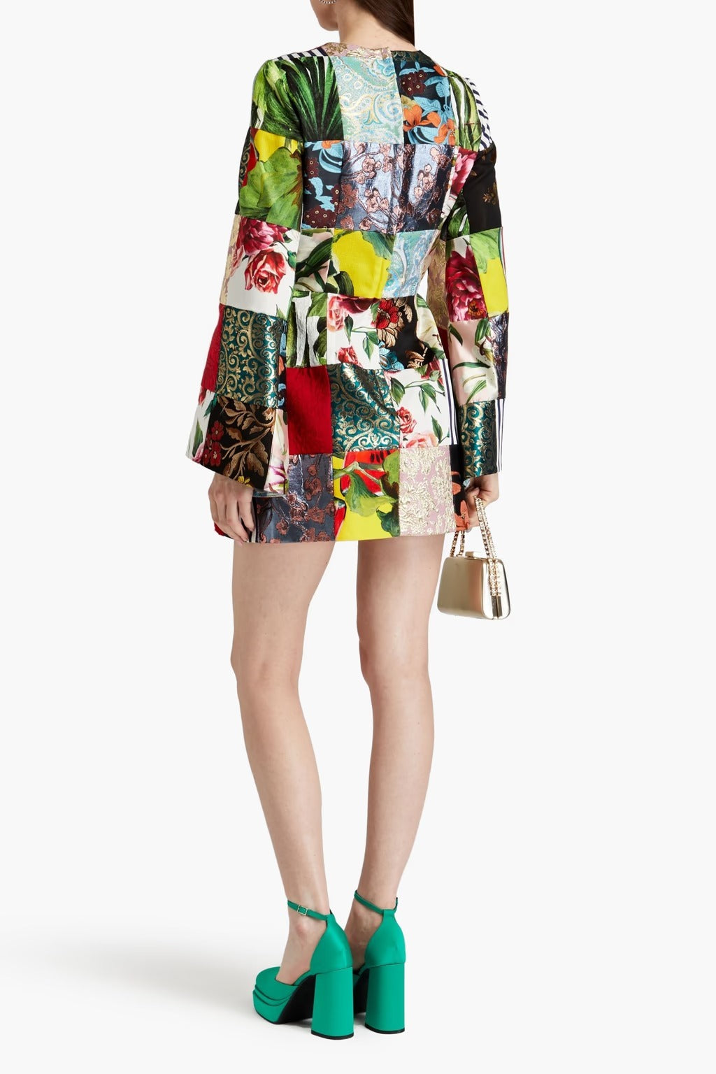 DOLCE & GABBANA  Multicolour Patchwork Dress Veronique Luxury Collections
