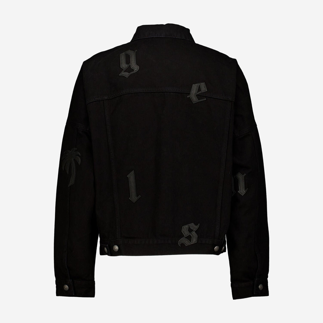 Palm Angels  Black Denim Jacket Veronique Luxury Collections