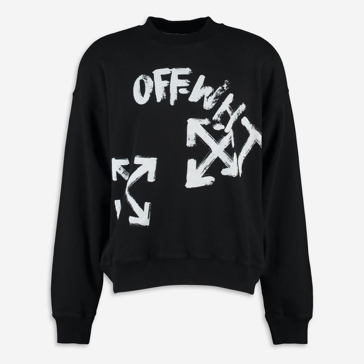 Off White  Black & White Classic Sweatshirt Veronique Luxury Collections