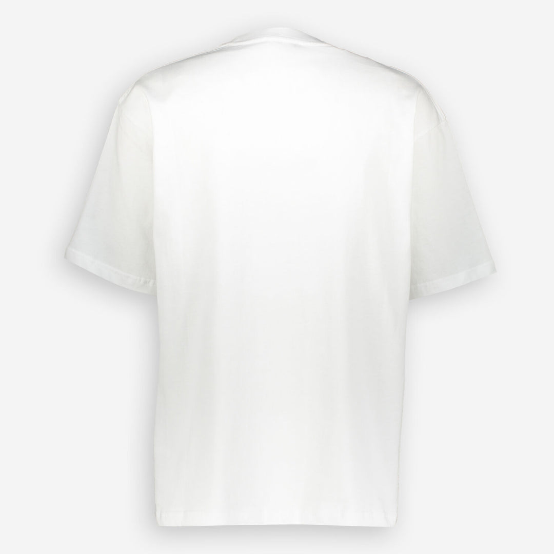 BALENCIAGA  White Mirrored Logo T Shirt Veronique Luxury Collections