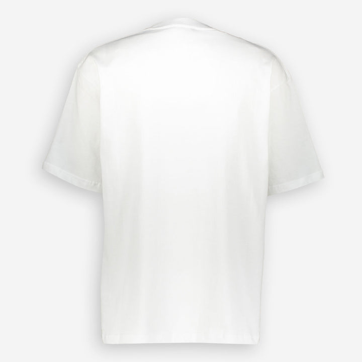 BALENCIAGA  White Mirrored Logo T Shirt Veronique Luxury Collections