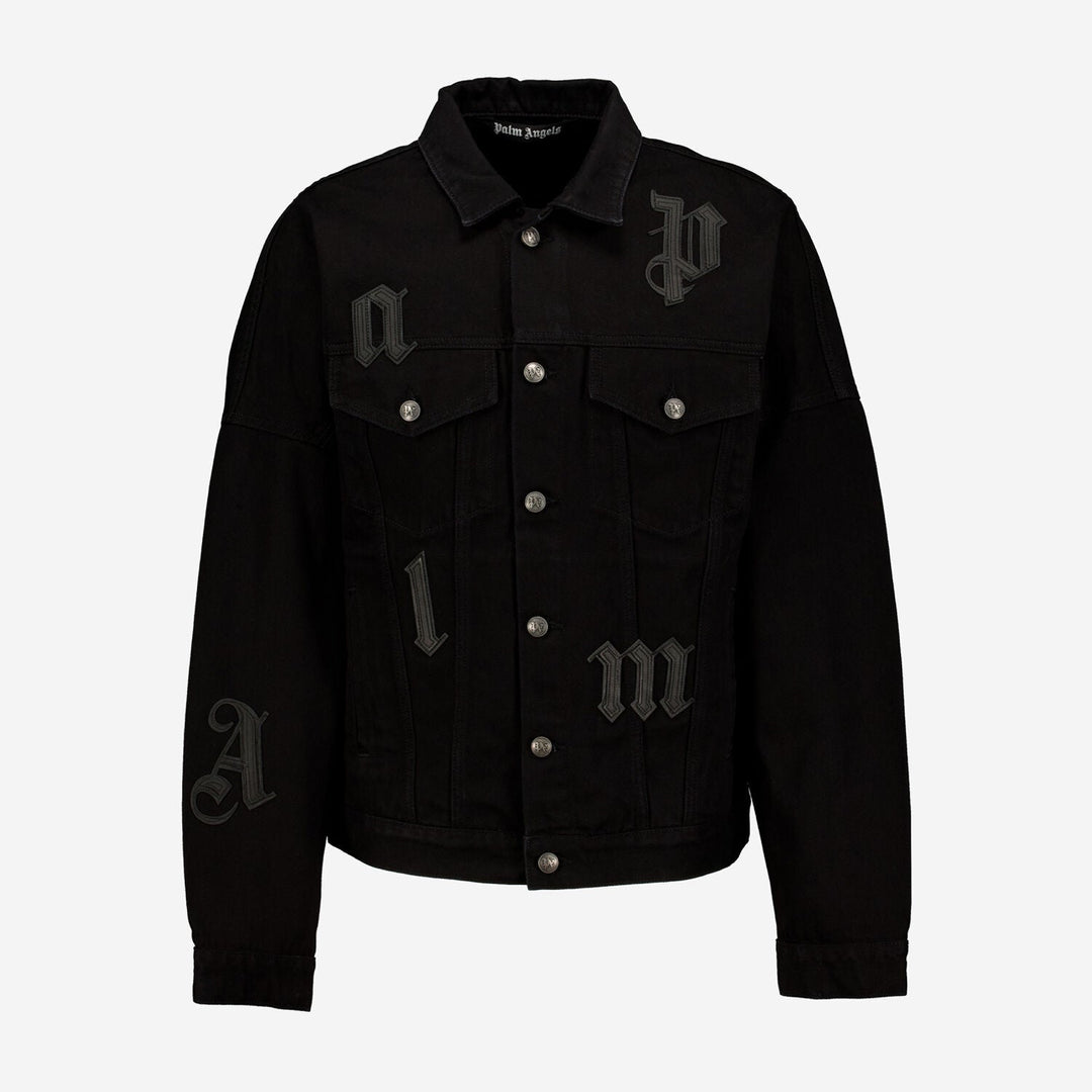 Palm Angels  Black Denim Jacket Veronique Luxury Collections