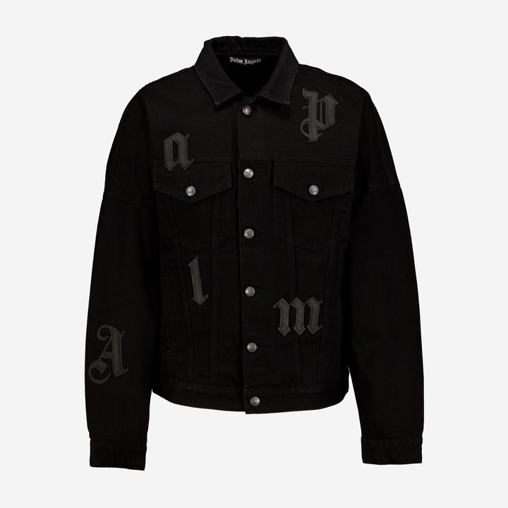 Palm Angels  Black Denim Jacket Veronique Luxury Collections