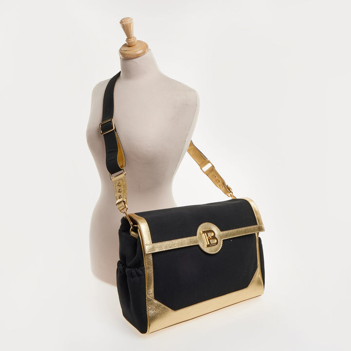 BALMAIN  Black & Gold Changing Bag Veronique Luxury Collections