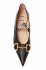 GUCCI  Black Leather Horsebit Ballet Flats Veronique Luxury Collections