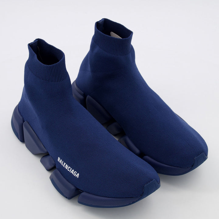 BALENCIAGA  Navy Speed 2 Trainers Veronique Luxury Collections
