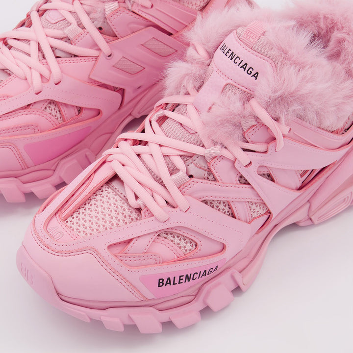 BALENCIAGA  Pink Fluffy Track Trainers Veronique Luxury Collections